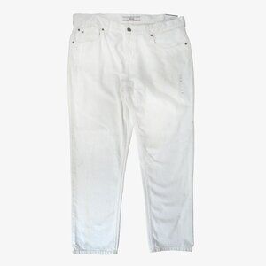 TOMMY HILFIGER White Slim Jeans, NWT, Stained, 38 X 30